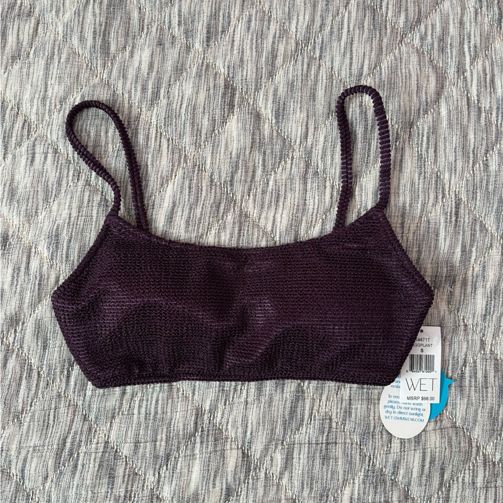 WET Bikini Top In Eggplant Sz Small NWT | Wet Swim Bikini Top NWT | Bikini Top-